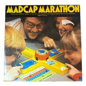 VTG 1981 Madcap Marathon Marble Race Skill Board Game TOMY 99% MISSING ONE BALL